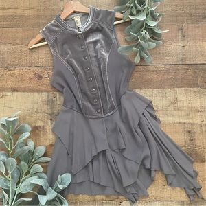Velvet GRAY Military Inspired VEST- Top🖤 BEAUTIFUL